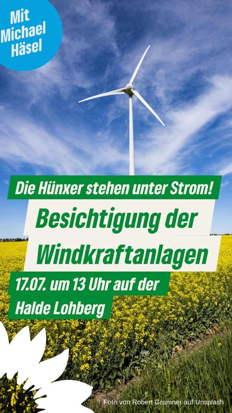 Besichtige mit uns die Windräder
